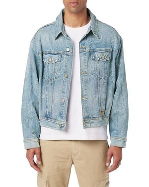 Hudson Jeans Bandana Denim Trucker Jacket - Blue