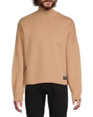 Hudson Jeans Jrue Mock Turtleneck Sweater - Natural