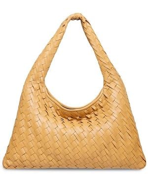 Walter Baker Mini Haven Croc Embossed Leather Hobo Bag - Metallic