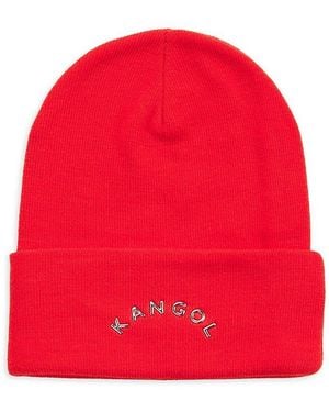 Kangol Logo Cuff Beanie - Red