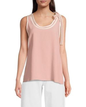 RED Valentino Bow-shoulder Tank - Red