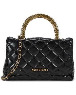 Walter Baker Leila Leather Top Handle Bag - Black