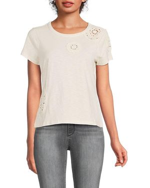 Design History Crochet T-Shirt - White