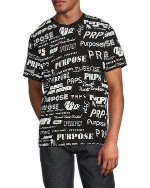 PRPS Cape Logo Cotton T-Shirt - Black