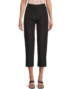 Valentino Silk Cropped Trousers - Black