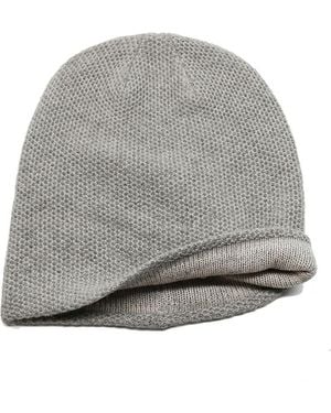 Portolano Cashmere Reversible Beanie - Grey