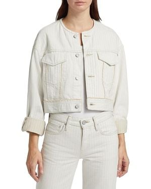 Moussy Denim Crop Jacket - Grey