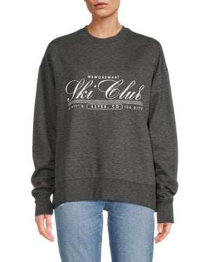 WeWoreWhat Drop Shoulder Graphic Sweatshirt - Grey