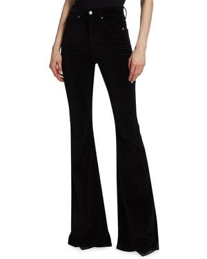 Veronica Beard Sheridan Velvet Flared Trousers - Black