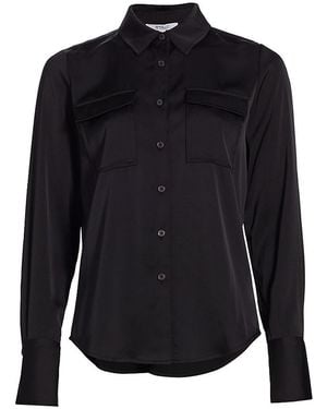 10 Crosby Derek Lam Lorena Chest Pocket Shirt - Blue
