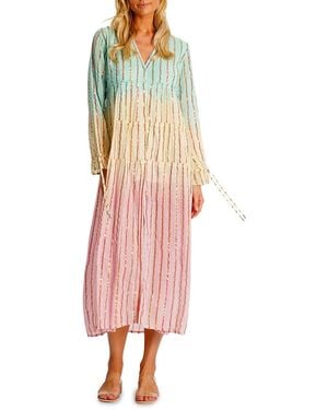 La Moda Clothing Ombré Cover-Up Maxi Dress - Pink