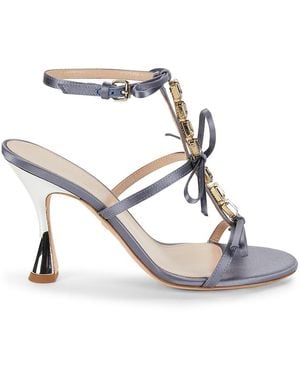 Giambattista Valli 101mm Embellished Stiletto Sandals - Metallic