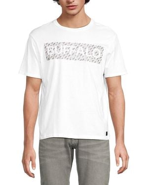 Buffalo David Bitton Nakoa Logo T-Shirt - White