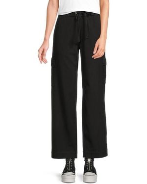 James Perse Soft Twill Wide-Leg Pants - Black