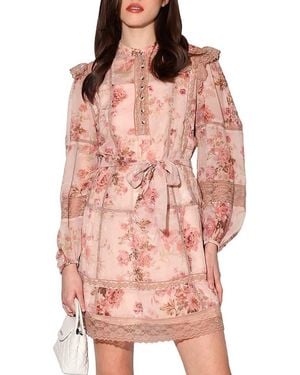 Walter Baker Angelica Lace A-Line Minidress - Pink