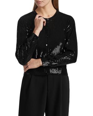 Kobi Halperin Aspen Sequined Wool Cardigan - Black
