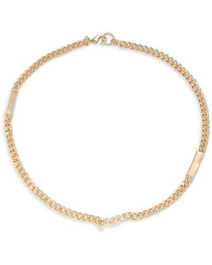 AllSaints Goldtone Love Cuban Chain Necklace/18' - White