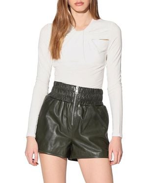 Walter Baker Corinne Cutout Twist Top - Gray