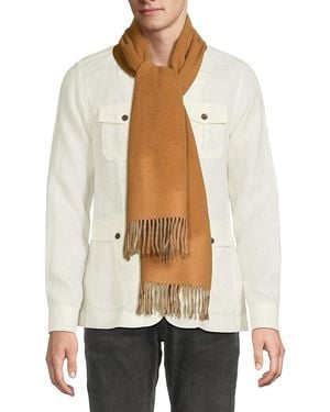 Saks Fifth Avenue Wool Blend Fringe Scarf - Natural