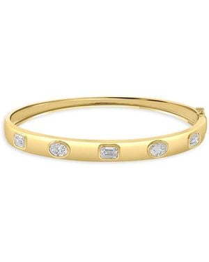 Effy 14K & 2.37 Tcw Lab-Grown Diamond Bangle/2.2" - Metallic