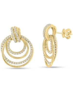 Effy 14K & 0.9 Tcw Diamond Drop Earrings - Metallic