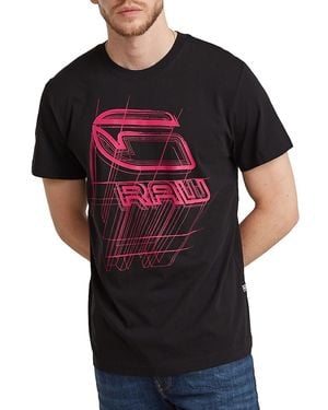 G-Star Graphic Logo Cotton T-shirt - Red