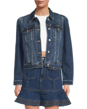 7 For All Mankind Faded Denim Jacket - Blue