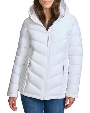 Tommy Hilfiger Chevron Quilted Puffer Jacket - White