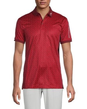 J.Lindeberg J. Lindeberg Tour Tech Regular Fit Logo Polo - Red