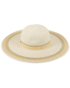 Calvin Klein Raffia Metallic Sunhat - Natural