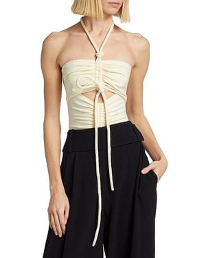 Proenza Schouler Ruched Halter Bodysuit - Black