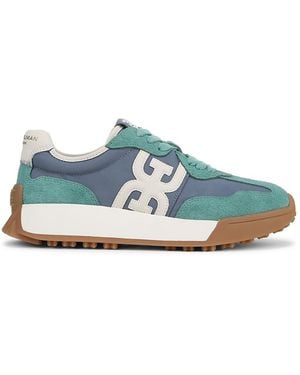Sam Edelman Langley Suede Colorblocked Low-Top Sneakers - Blue