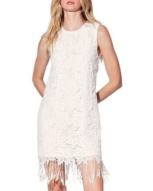 Walter Baker Odessa Lace Fringe Minidress - White