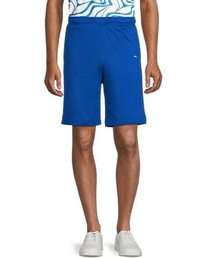 J.Lindeberg J. Lindeberg Flat Front Logo Shorts - Blue