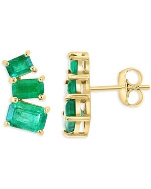 Effy 14K & Emerald Earrings - Multicolour