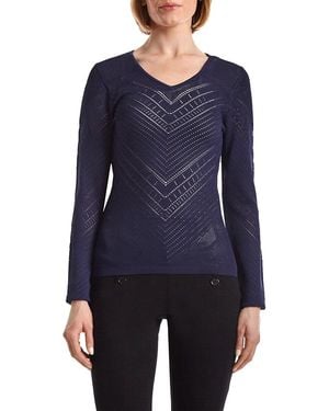 Capsule 121 The Consideration Chevron-Knit Jumper - Blue