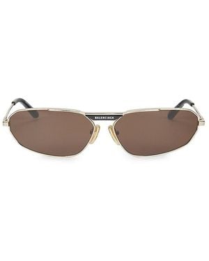 Balenciaga 64Mm Geometric Sunglasses - Multicolor