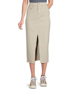 Hudson Jeans Denim Midi Sheath Skirt - Natural