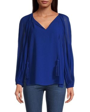 Emanuel Ungaro Cameron Balloon Sleeve Blouse - Blue