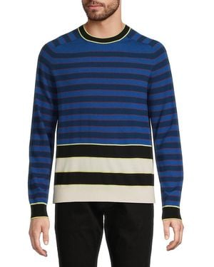 Paul Smith Striped Merino Wool Jumper - Blue