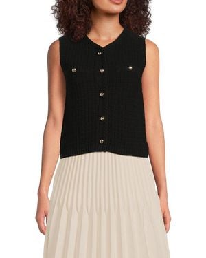 AREA STARS Pru Knit Jumper Vest - Black