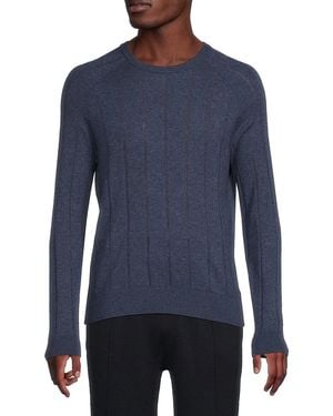Bruno Magli Textured Striped Sweater - Blue