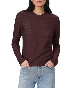 Rag & Bone Julia Textured-Knit Crewneck T-Shirt