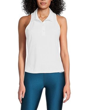 DKNY Court Pique Racerback Tank Top - Blue
