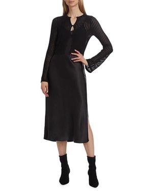 DH New York Fay Cardigan & Jumper Two-Piece Set - Black