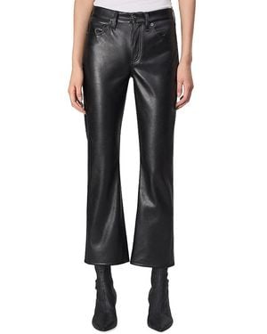 Rag & Bone Peyton Faux Leather Flared Jeans - Black