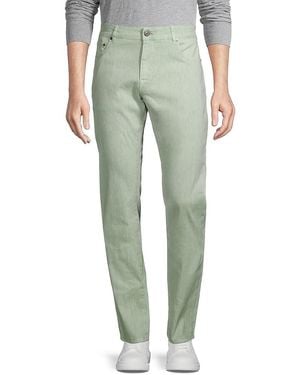PT Torino Delave Linen Straight-Leg Jeans - Green