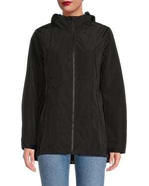 DKNY Logo Hooded Jacket - Natural