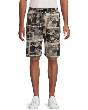 CAT WWR Print Drawstring Shorts - Gray