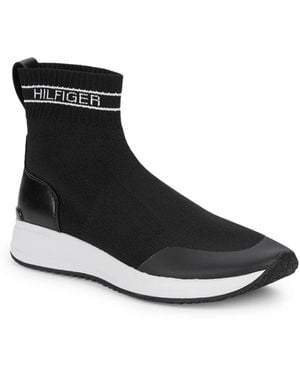 Tommy Hilfiger Reco Sock Trainers - Black